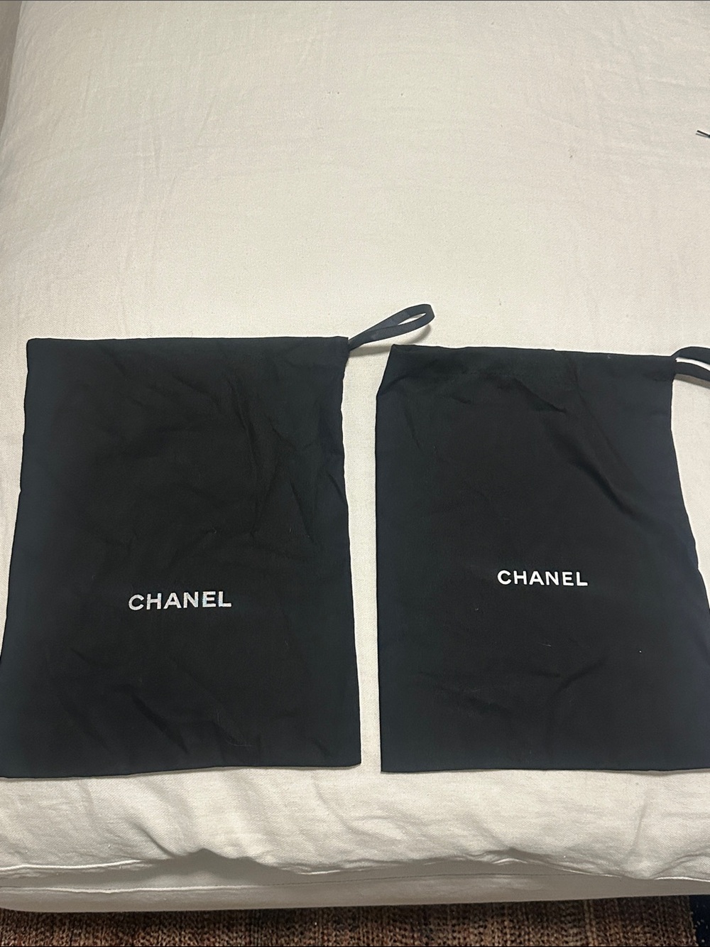 2 chanel dustbags 15 x 11